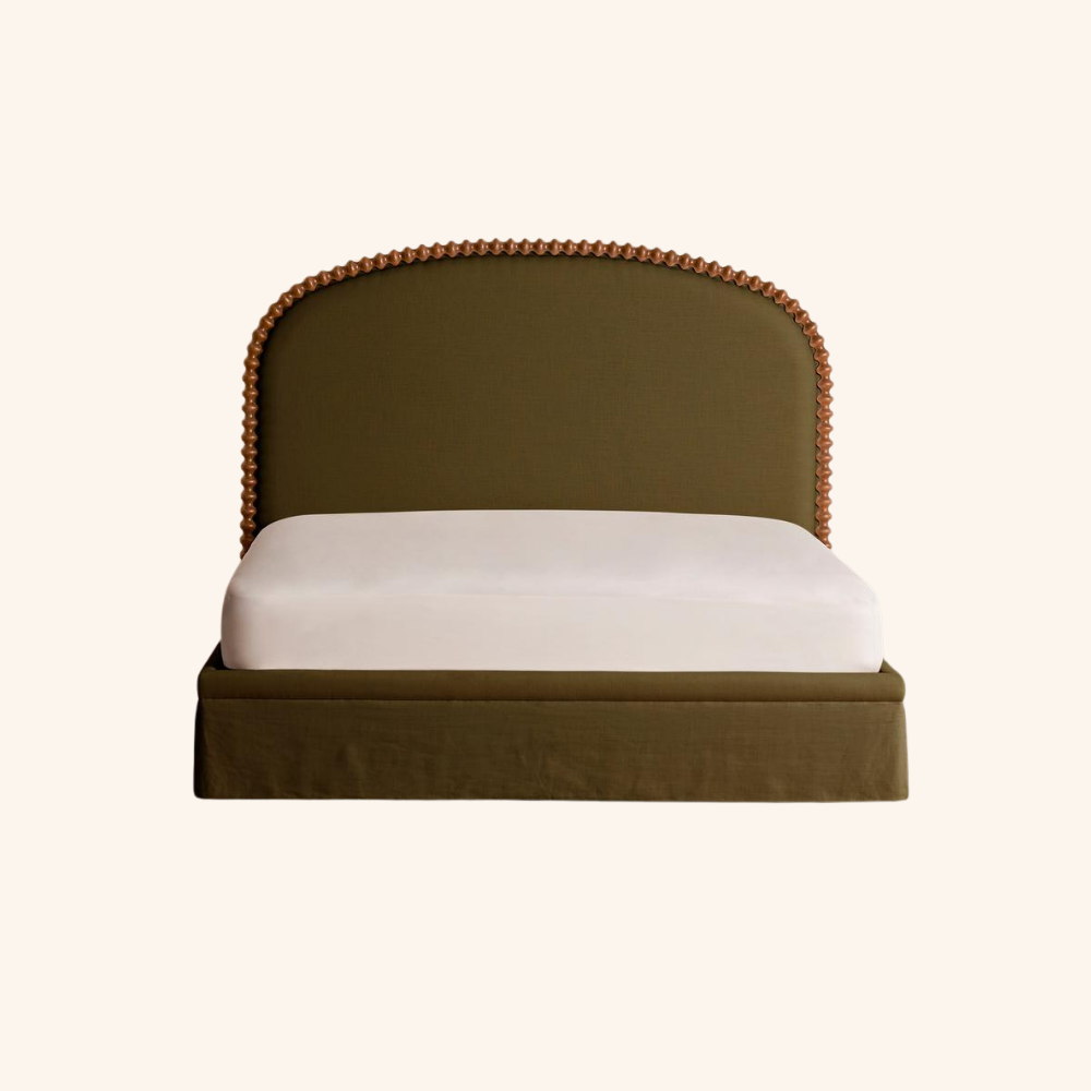 Olive Beaded-Trim Bed - Image 2