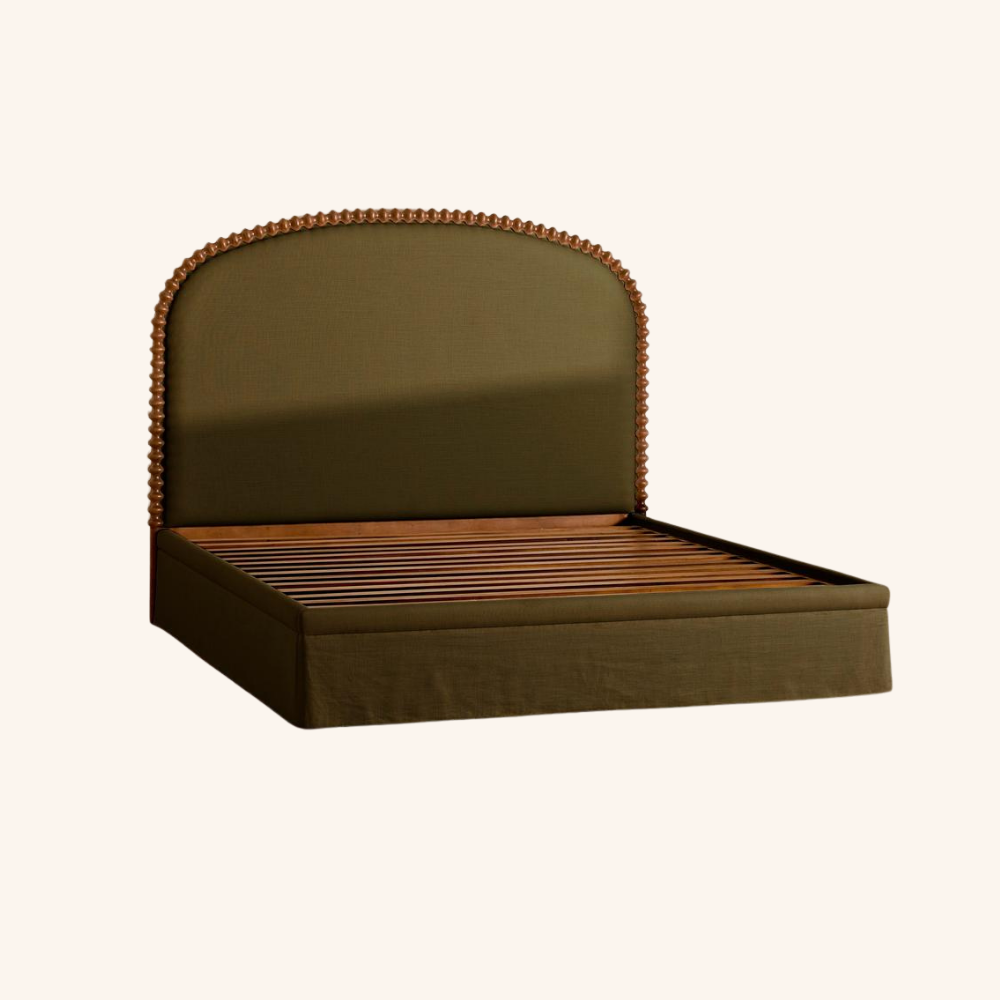 Olive Beaded-Trim Bed - Image 3