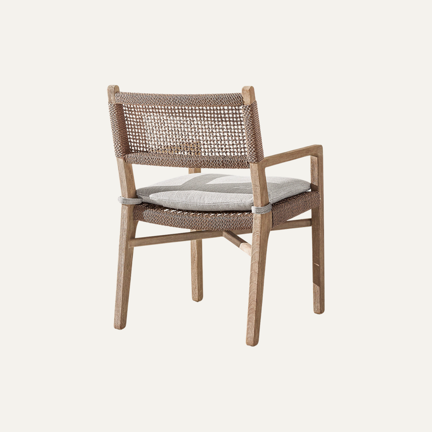 Woven Teak Outdoor Armchair - Image 3