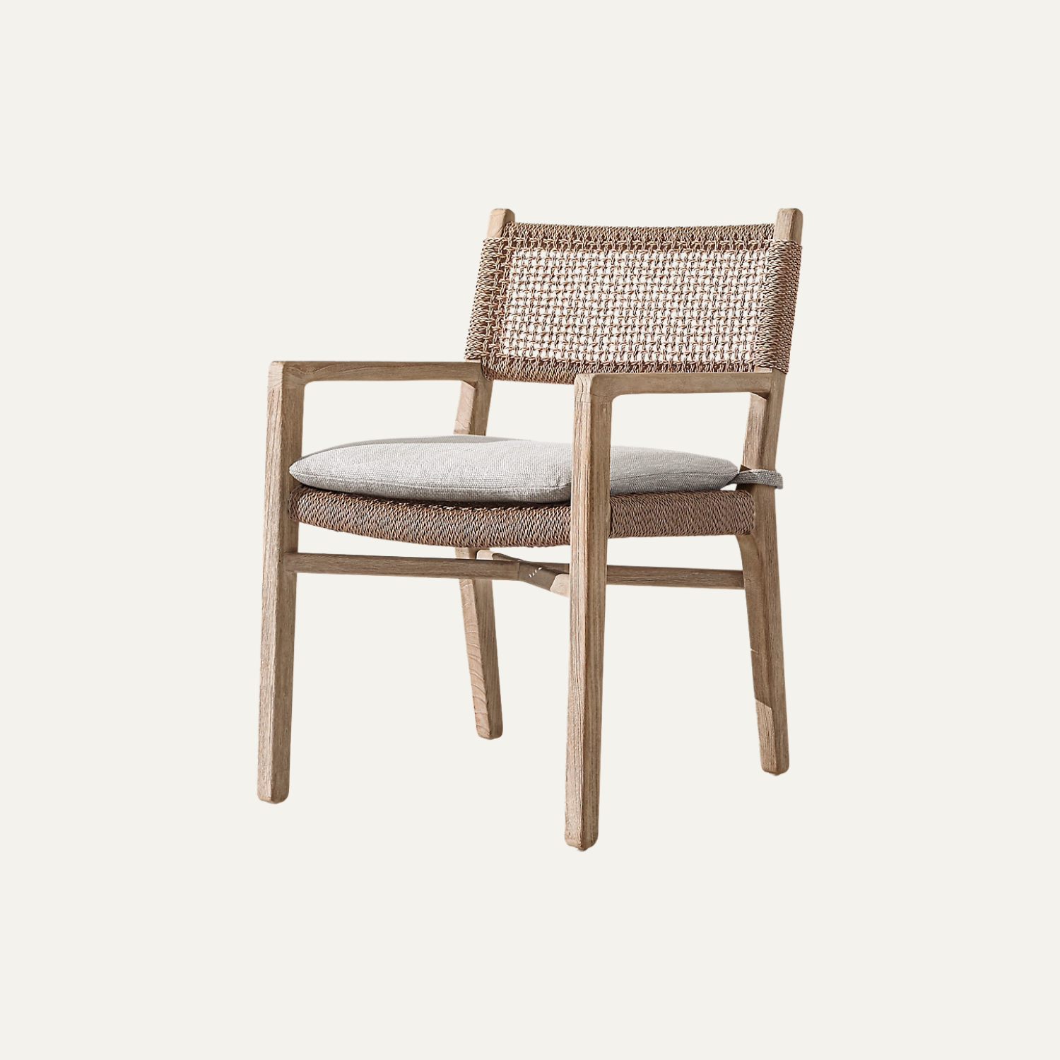 Woven Teak Outdoor Armchair - Image 5