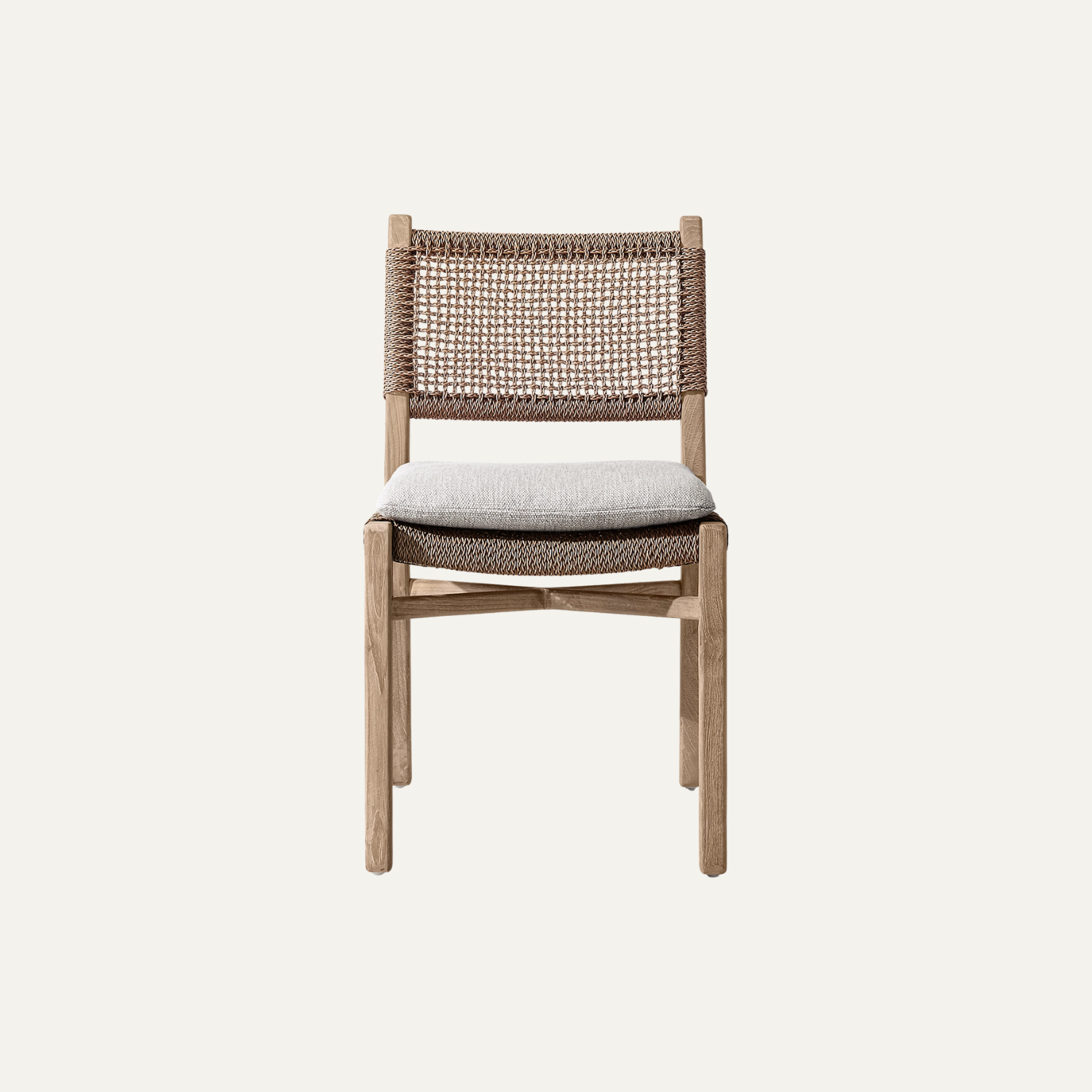 Woven Teak Outdoor Armchair - Image 2