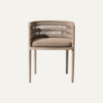 Curved Rope Teak Armchair