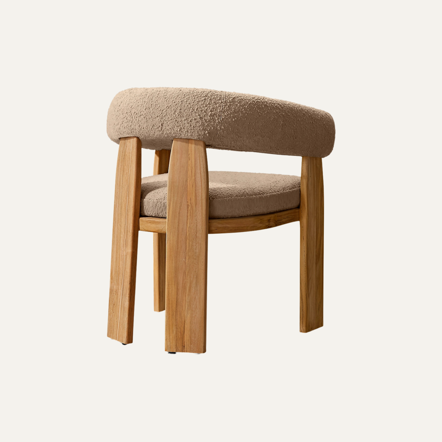 Curved Upholstered Dining Chair - Image 3
