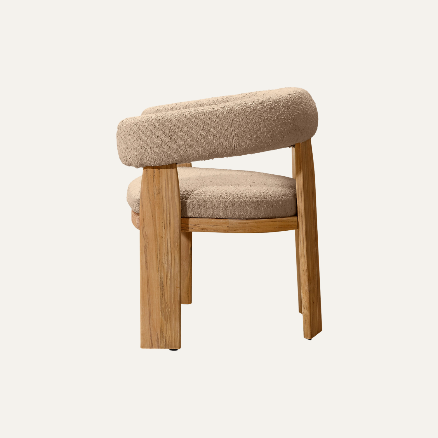 Curved Upholstered Dining Chair - Image 4