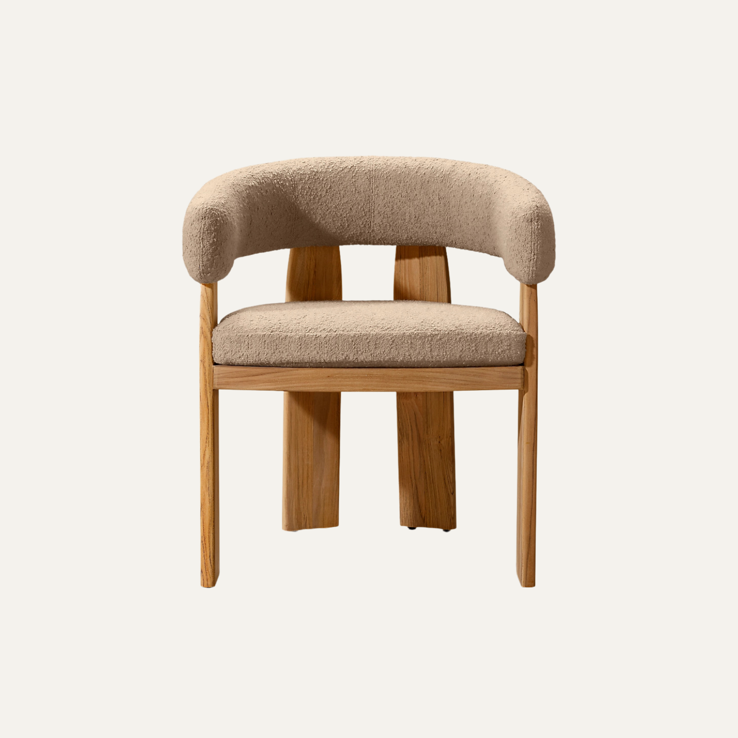 Curved Upholstered Dining Chair - Image 2