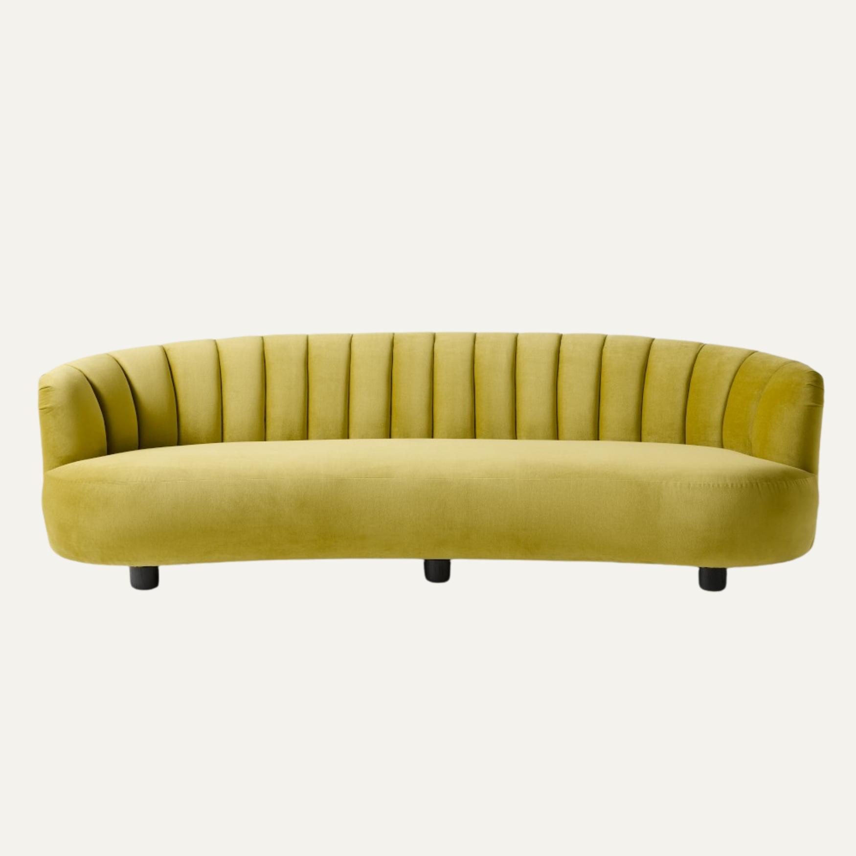 Aurora Curved Velvet Sofa