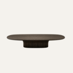 Low Oval Plinth Coffee Table
