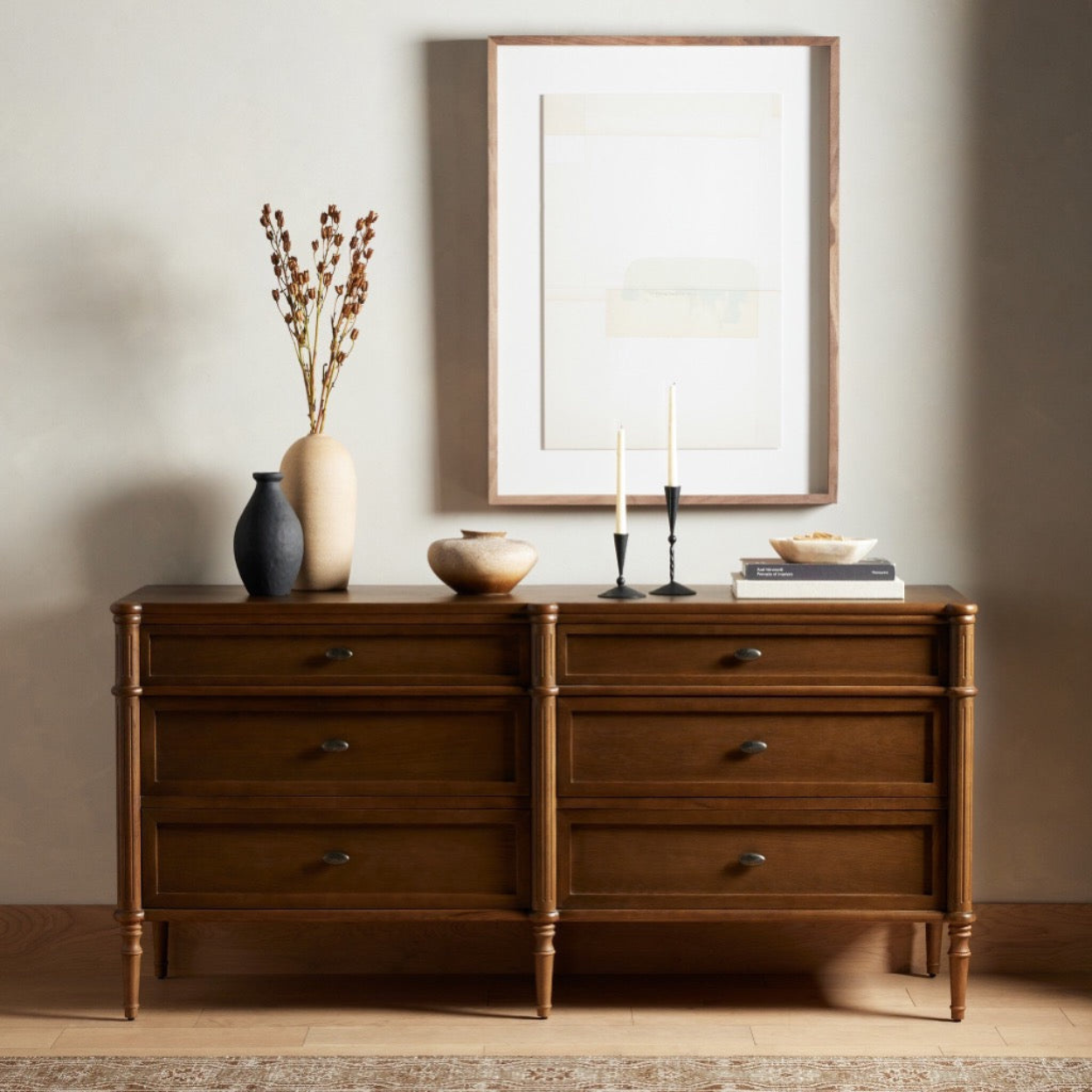 Linea Fluted Three-Drawer Dresser - Image 5