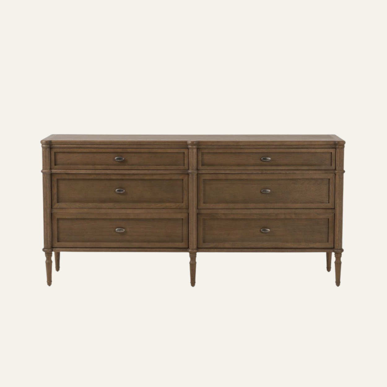 Linea Fluted Three-Drawer Dresser