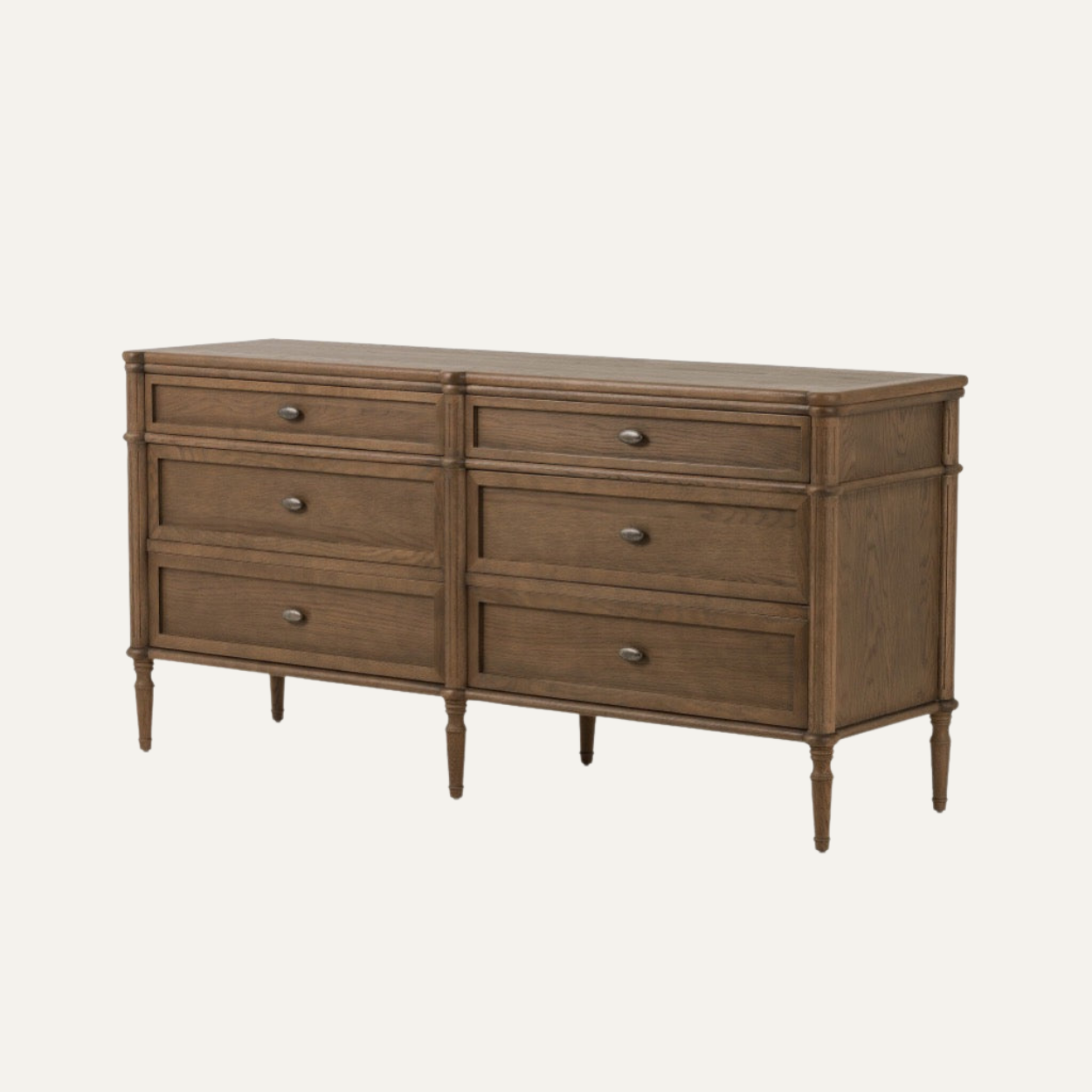 Linea Fluted Three-Drawer Dresser - Image 4