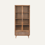 Rattan Front Display Cabinet