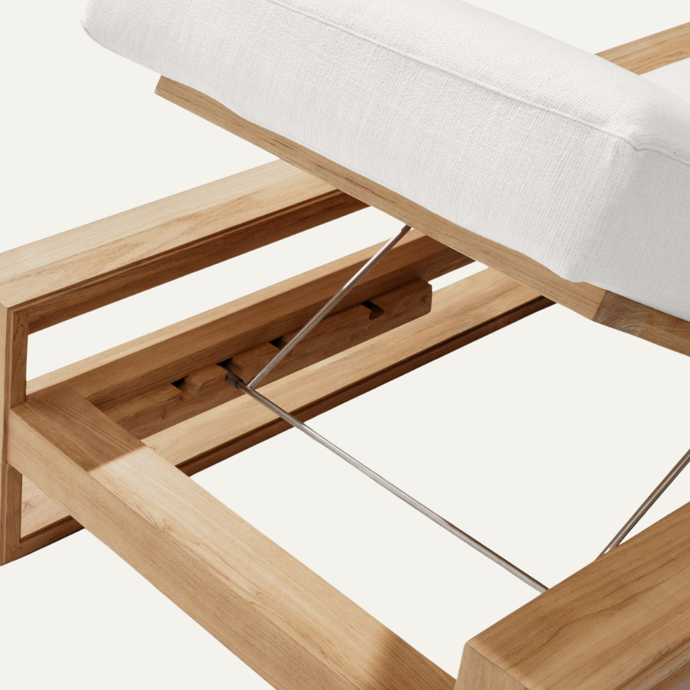 Aurelia Teak Sunlounger - Image 2